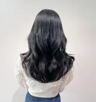 ロング カラー 💗渋谷/韓国/レイ ヤー顔周りSayaのヘアスタイル