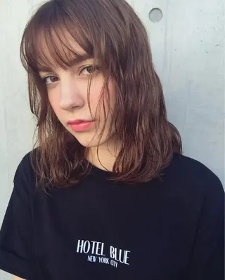 ミディアム 透明感カラー🌿ボブ ✨飛田 ケイのヘアスタイル