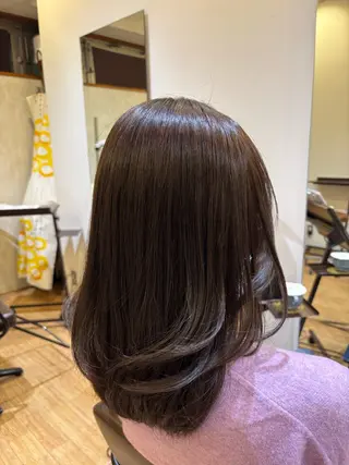 ミディアム レイヤー/髪質改善 山口 恋のヘアスタイル