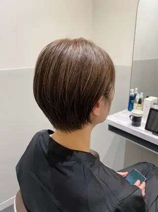 ショート カラー 白髪ぼかし/ショート /ミニボブだいじのヘアスタイル