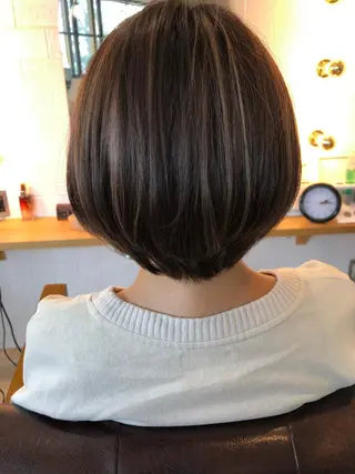 ショート カラー 髪質改善⭐️透明感 カラーノグチショウタのヘアスタイル