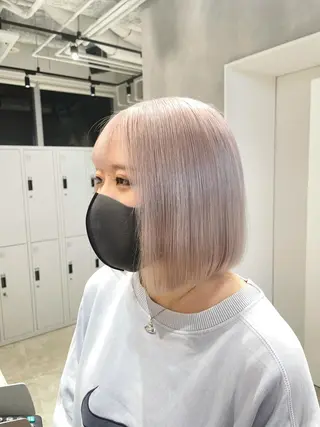 ショート カラー ハイトーン×レイヤー /遠藤将太のヘアスタイル