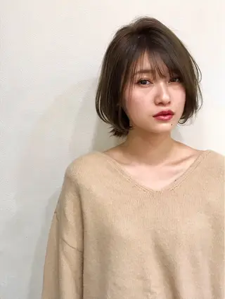 ミディアム タケタ モカのヘアスタイル