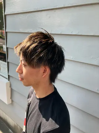 ショート カラー メンズ 佐藤 悠生 メンズパーマ.カットのヘアスタイル