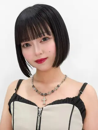 ショート カラー ヘアアレンジ 縮毛矯正🤍 盛れるボブ/ひかりのヘアスタイル