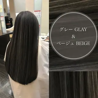 ロング カラー 三浦 悠のヘアスタイル