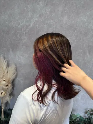 ミディアム カラー radiant/泉南 nakamura🌹のヘアスタイル