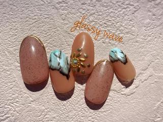 ネイル glassy waveのネイルデザイン
