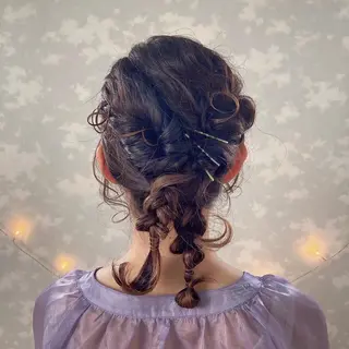ミディアム ヘアアレンジ 田谷 夏生のヘアスタイル