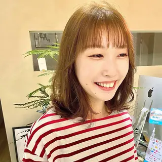 ミディアム カラー 大野 あさみのヘアスタイル
