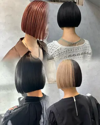 ショート カラー ボブ×レイヤーカット 透明感カラー/Fuuのヘアスタイル