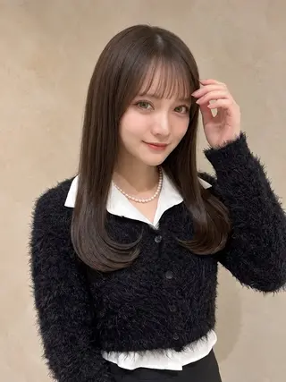 セミロング 新宿🦝レイヤー/ 艶髪カラー/夏鈴🦝のヘアスタイル