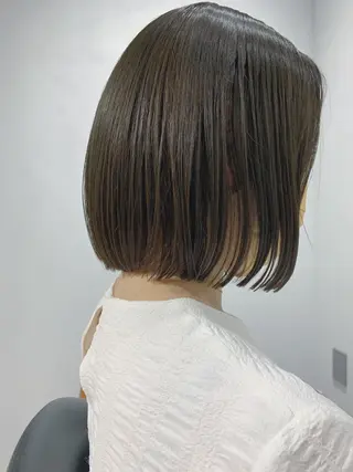 ショート カラー ボブパーマコテ巻き風 パーマNo1深江秀平のヘアスタイル