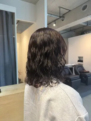 ミディアム 🌿朝5分でお洒落 パーマスタイル🌿のヘアスタイル
