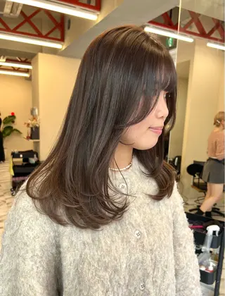 セミロング カラー 髪質改善/縮毛矯正 鈴木裕介のヘアスタイル