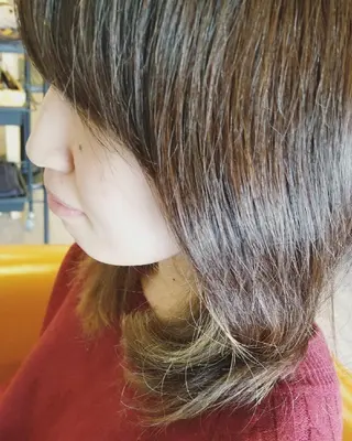 ミディアム カラー spa hair ark 富井直美のヘアスタイル
