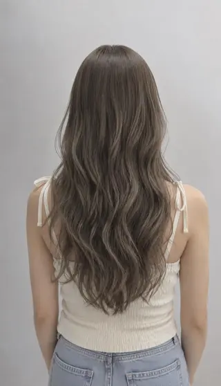 カラー セミロング 柔らかハイトーン/ 美髪💙ྀི/ミナルのヘアスタイル
