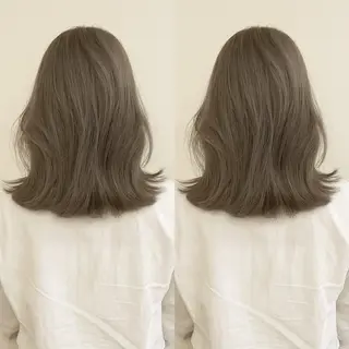 ミディアム カラー 小顔矯正/レイヤー 透明感カラー✨生真のヘアスタイル