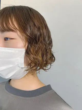 パーマ ボブパーマコテ巻き風 パーマNo1深江秀平のヘアスタイル
