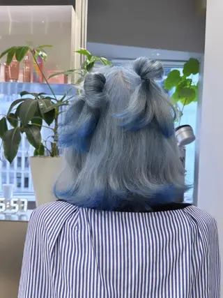 ミディアム カラー 新宿ブリーチ カラー美容師YUGOのヘアスタイル