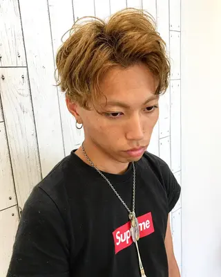 ショート カラー パーマ メンズ 🟦横浜駅メンズパー マ｜小上馬淳司🟦のヘアスタイル