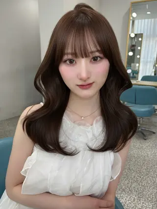 ロング カラー 透明感カラー Nau🎀のヘアスタイル