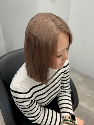 ミディアム ミルクティー /asumi♡のヘアスタイル