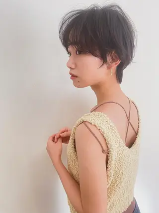 ショート カラー パーマ BASSA 下井草店のヘアスタイル