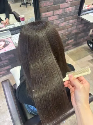 カラー 透明感カラー ここののヘアスタイル