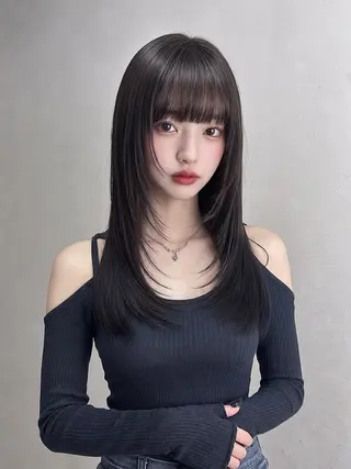 セミロング 渋谷駅徒歩3分 シモオ アキヒロのヘアスタイル