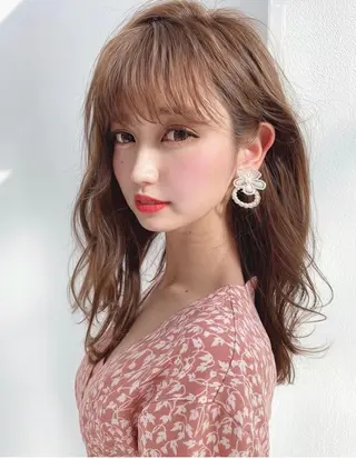 セミロング カラー 外国人対応 佐久間のヘアスタイル