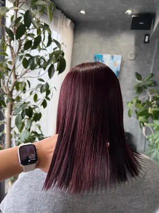 ミディアム カラー glac 當田のヘアスタイル
