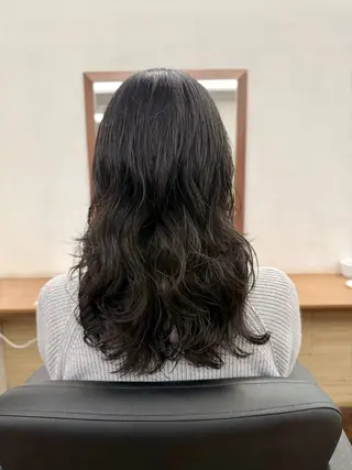 ミディアム パーマ 似合わせレイヤー/ ケアパーマ/高倉のヘアスタイル