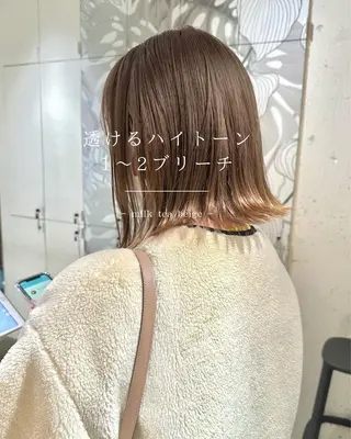 ミディアム カラー パーマ 艶くすみカラー /縮毛/川添桃花のヘアスタイル