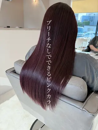 ロング カラー 髪質改善ストレート 中林優太のヘアスタイル