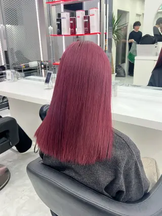セミロング カラー 💖似合わせカラー ブリーチ💖レイヤーのヘアスタイル