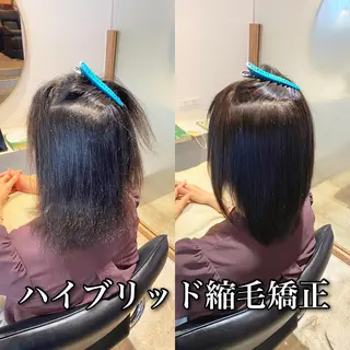 ミディアム カラー パーマ ブリーチ縮毛矯正/ デサキ ショウヘイのヘアスタイル