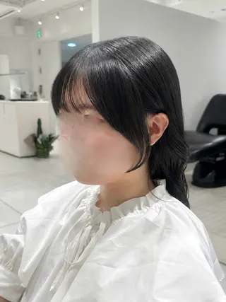 ミディアム 顔まわりカット/縮毛 /赤み消し/じょうのヘアスタイル