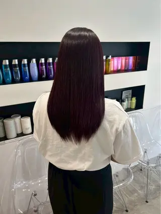 ロング カラー himari💜 酸性ストレートのヘアスタイル