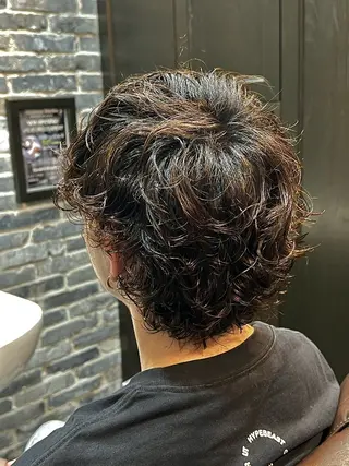 セミロング パーマ 松下 日向子のヘアスタイル