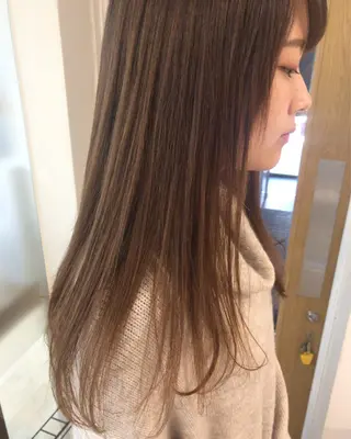 ロング カラー クニモトハルナ ボブ/柔らかカラーのヘアスタイル