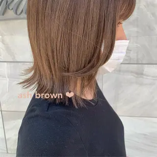 ミディアム カラー sato harunaのヘアスタイル