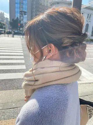 ミディアム ヘアアレンジ 沖縄東京2拠点美容師 mamicoのヘアスタイル