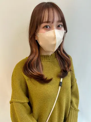 セミロング カラー 似合わせ⌇お洒落 カット⌇平野あみのヘアスタイル