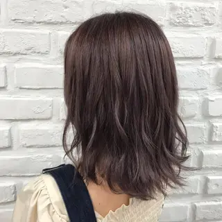 ミディアム カラー 【暖色カラー特化】 中山由梨のヘアスタイル