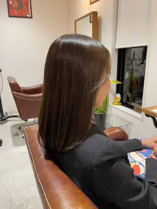 ミディアム カラー 増田 夏季のヘアスタイル