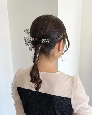 ヘアアレンジ まつ あみのヘアスタイル