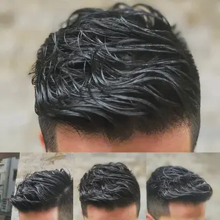 ミディアム 北川 竜也のヘアスタイル