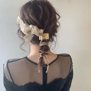 ミディアム カラー ヘアアレンジ 本間 結衣のヘアスタイル