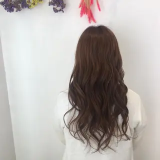 ロング カラー 小顔レイヤー/ ベージュ🤍Rieのヘアスタイル